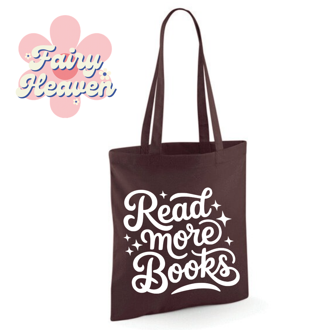 "Read More Books" Cotton Tote Shopper - lots of colours