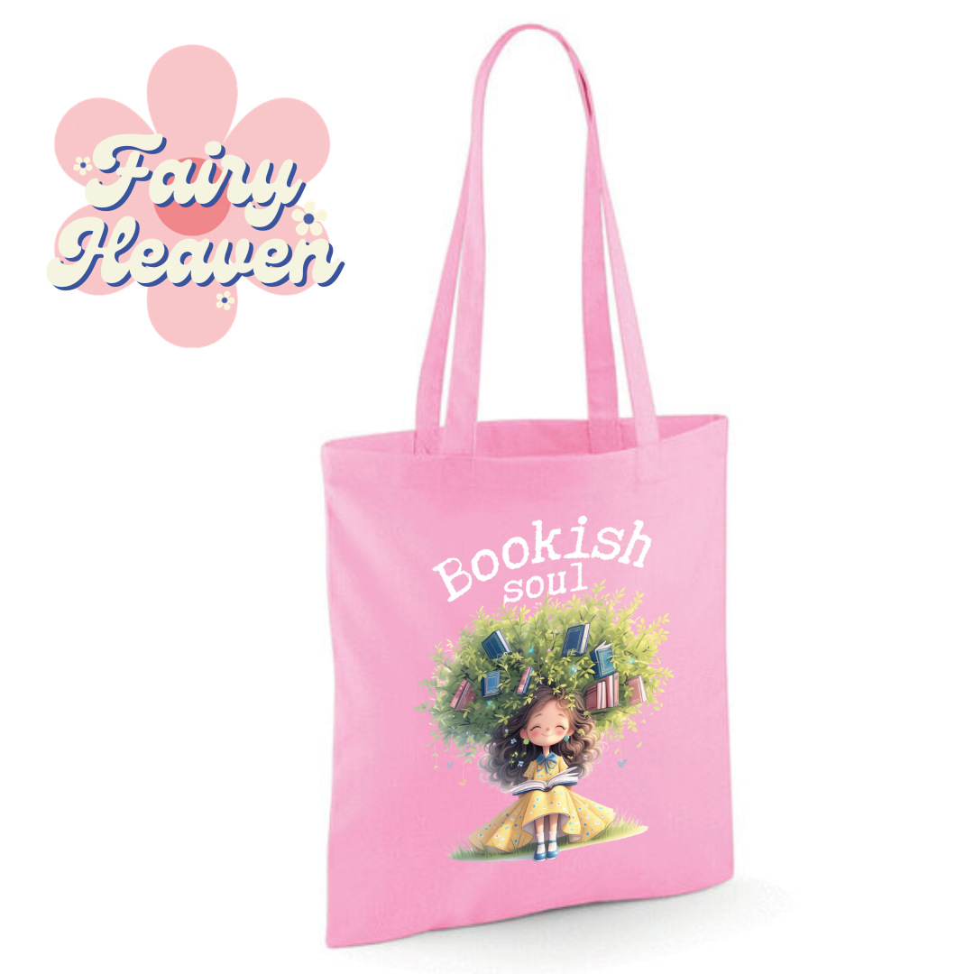 "Bookish soul" Cotton Tote Shopper - lots of colours