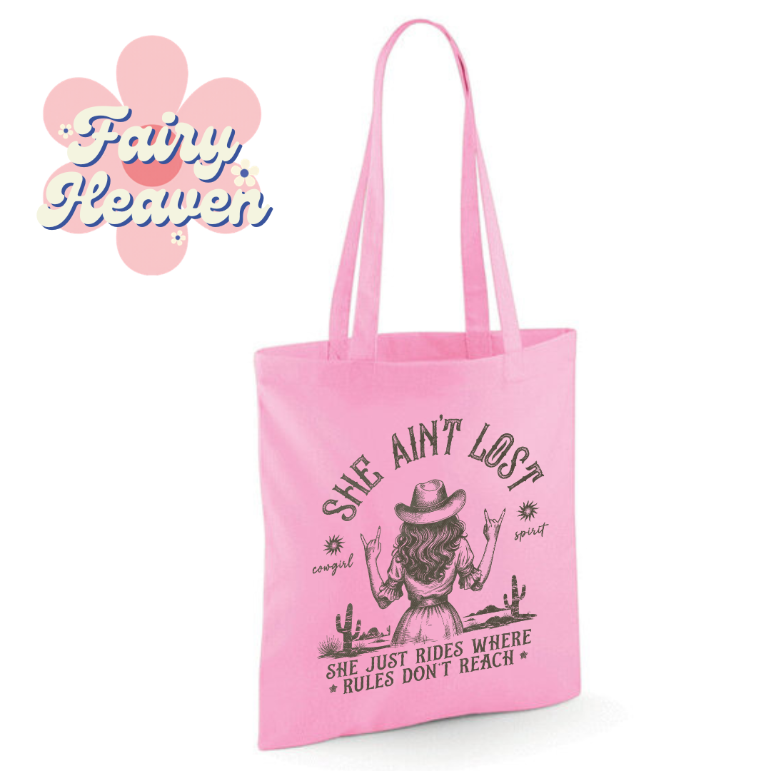 "She Aint Lost" Cotton Tote Shopper - lots of colours