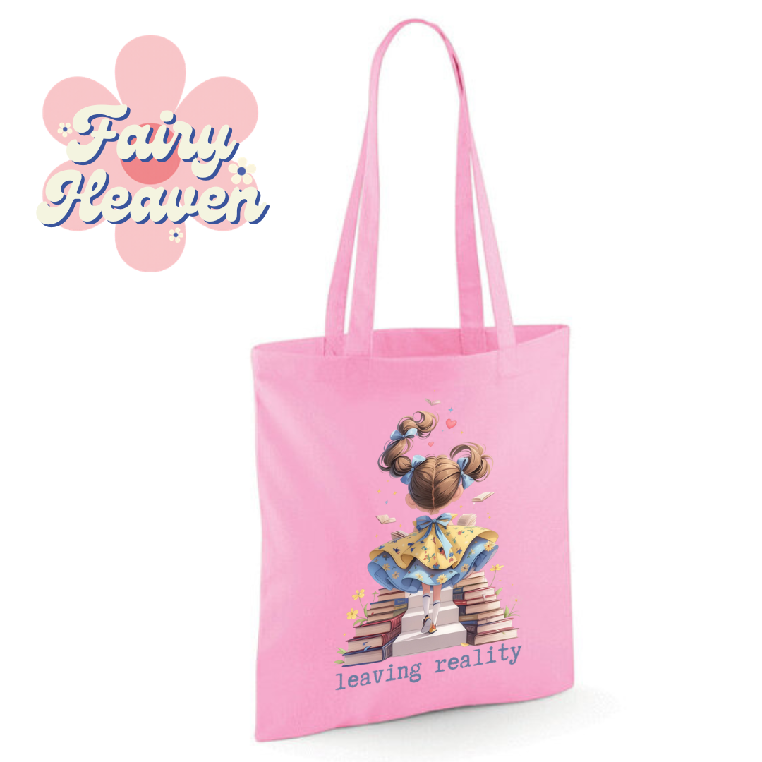 "leaving reality" Cotton Tote Shopper - lots of colours