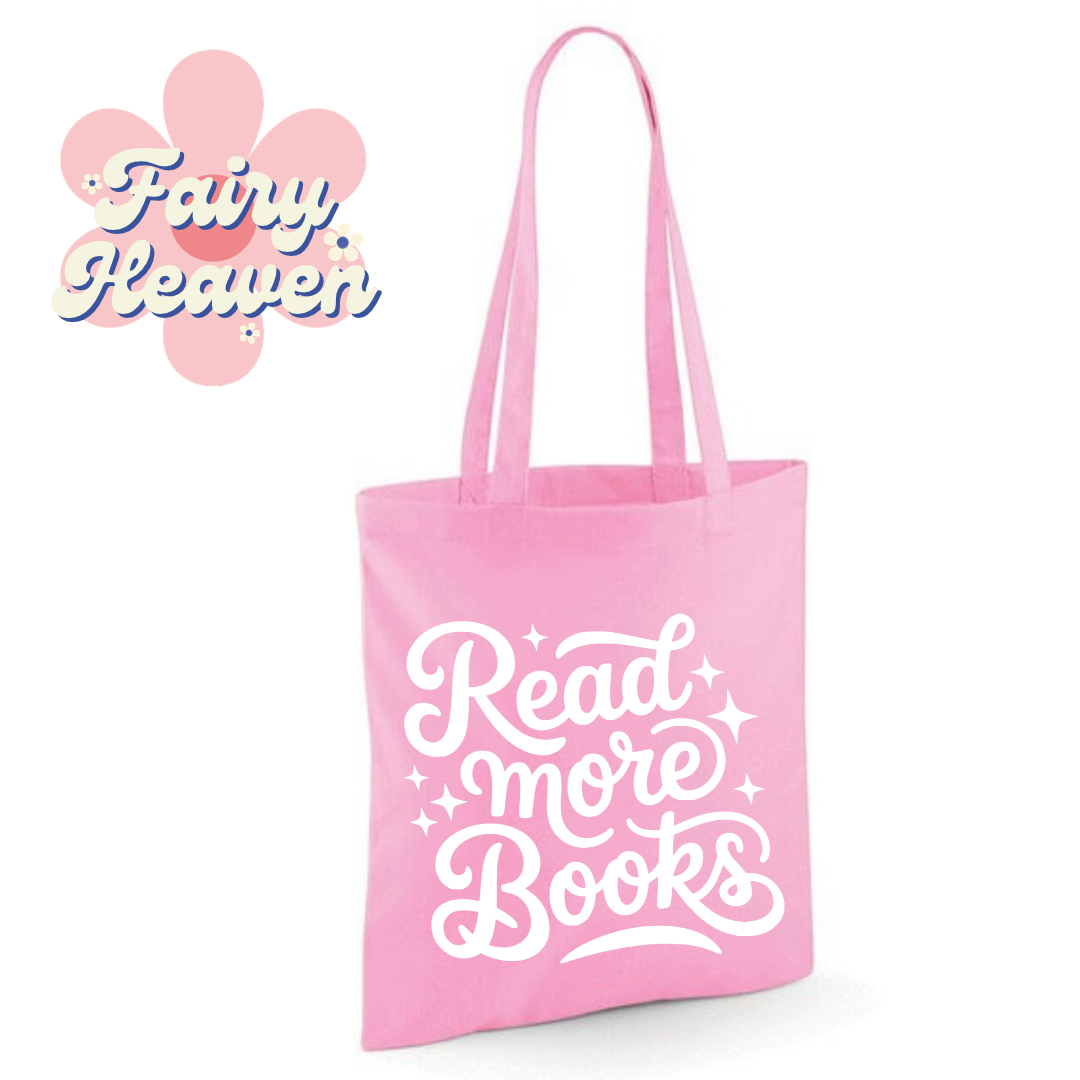 "Read More Books" Cotton Tote Shopper - lots of colours