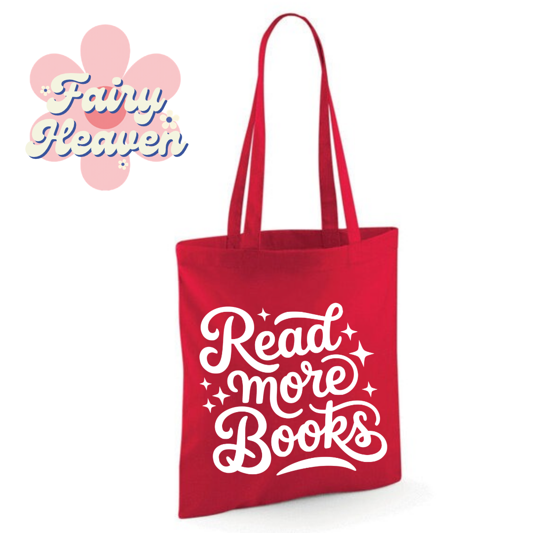 "Read More Books" Cotton Tote Shopper - lots of colours