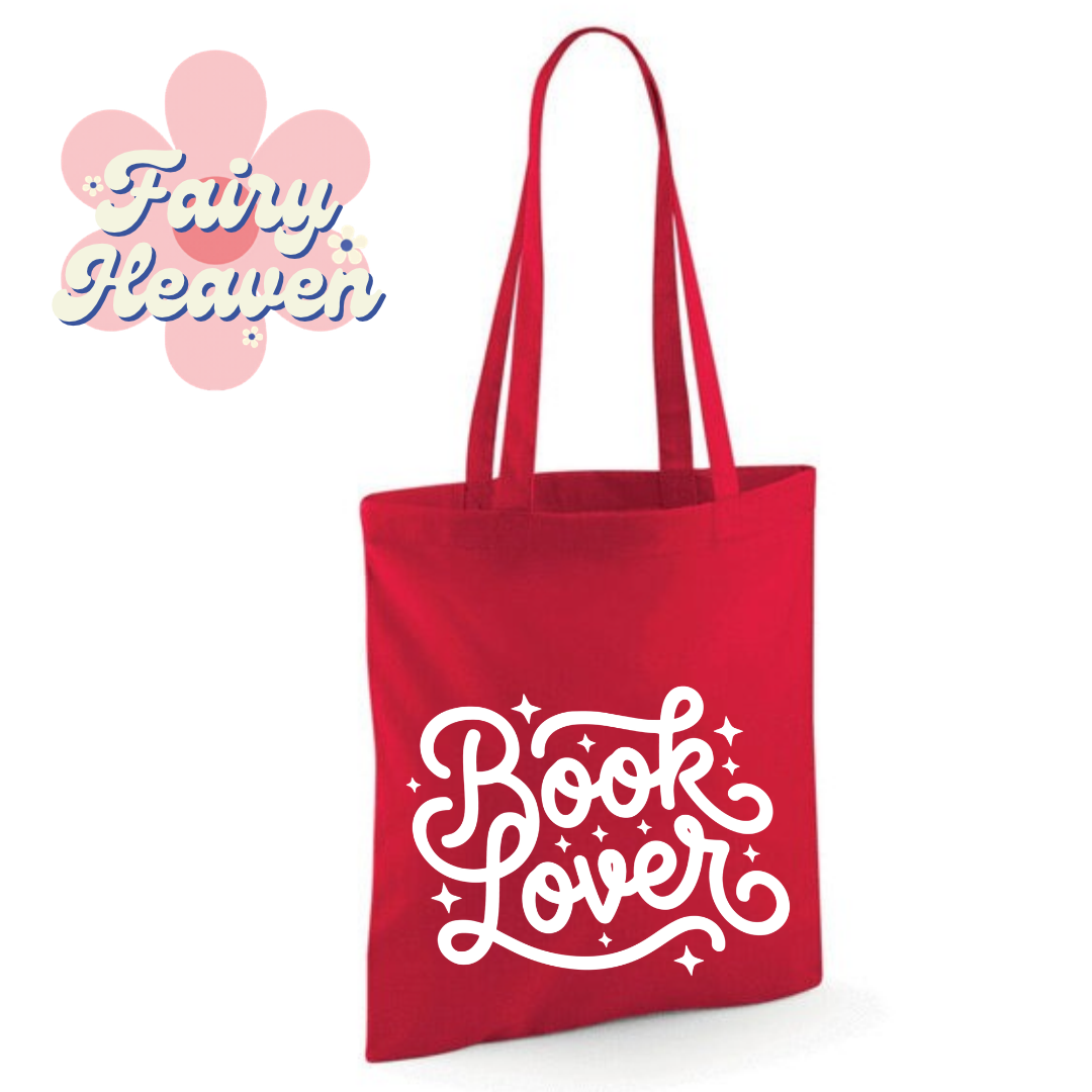 "Book Lover" Cotton Tote Shopper - lots of colours