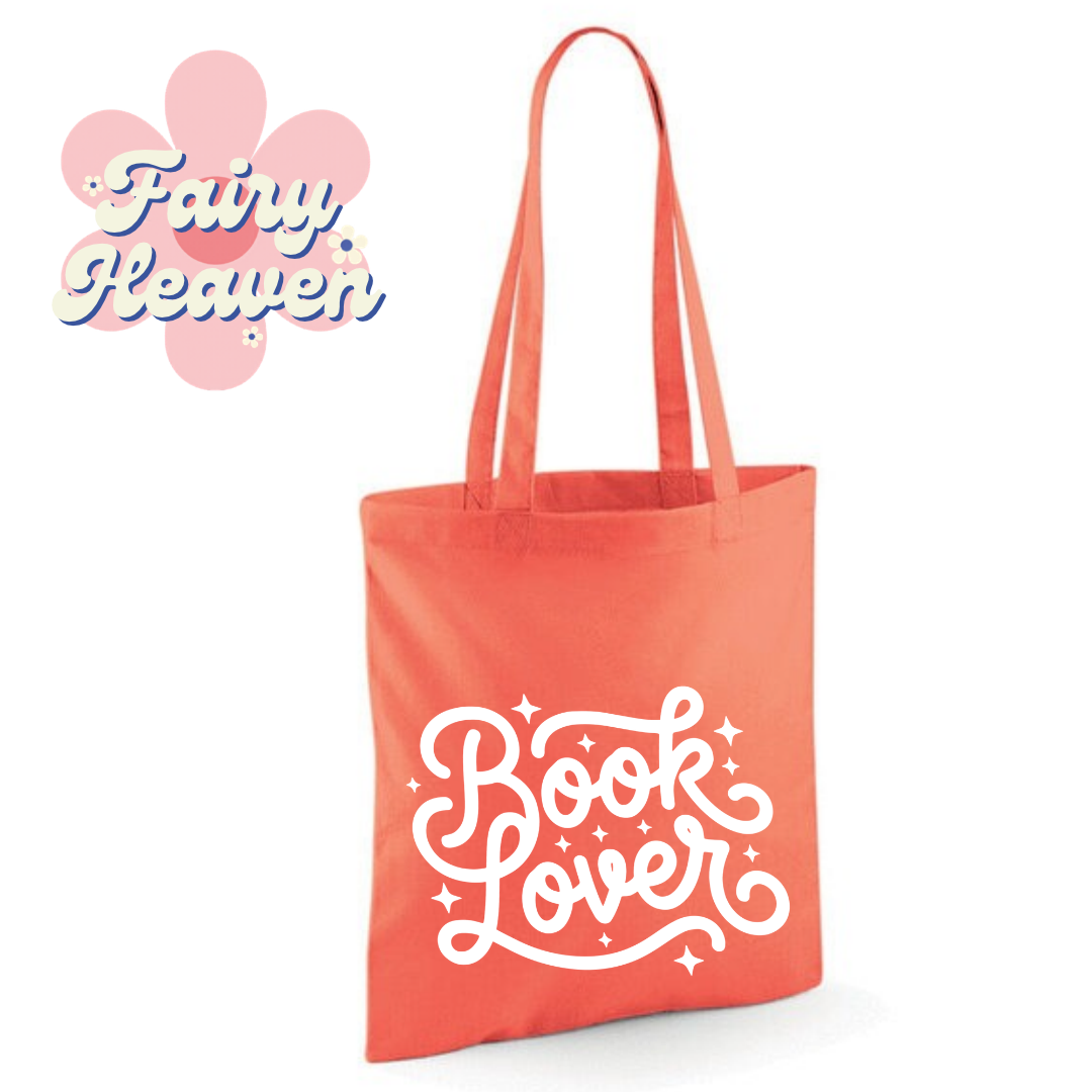 "Book Lover" Cotton Tote Shopper - lots of colours