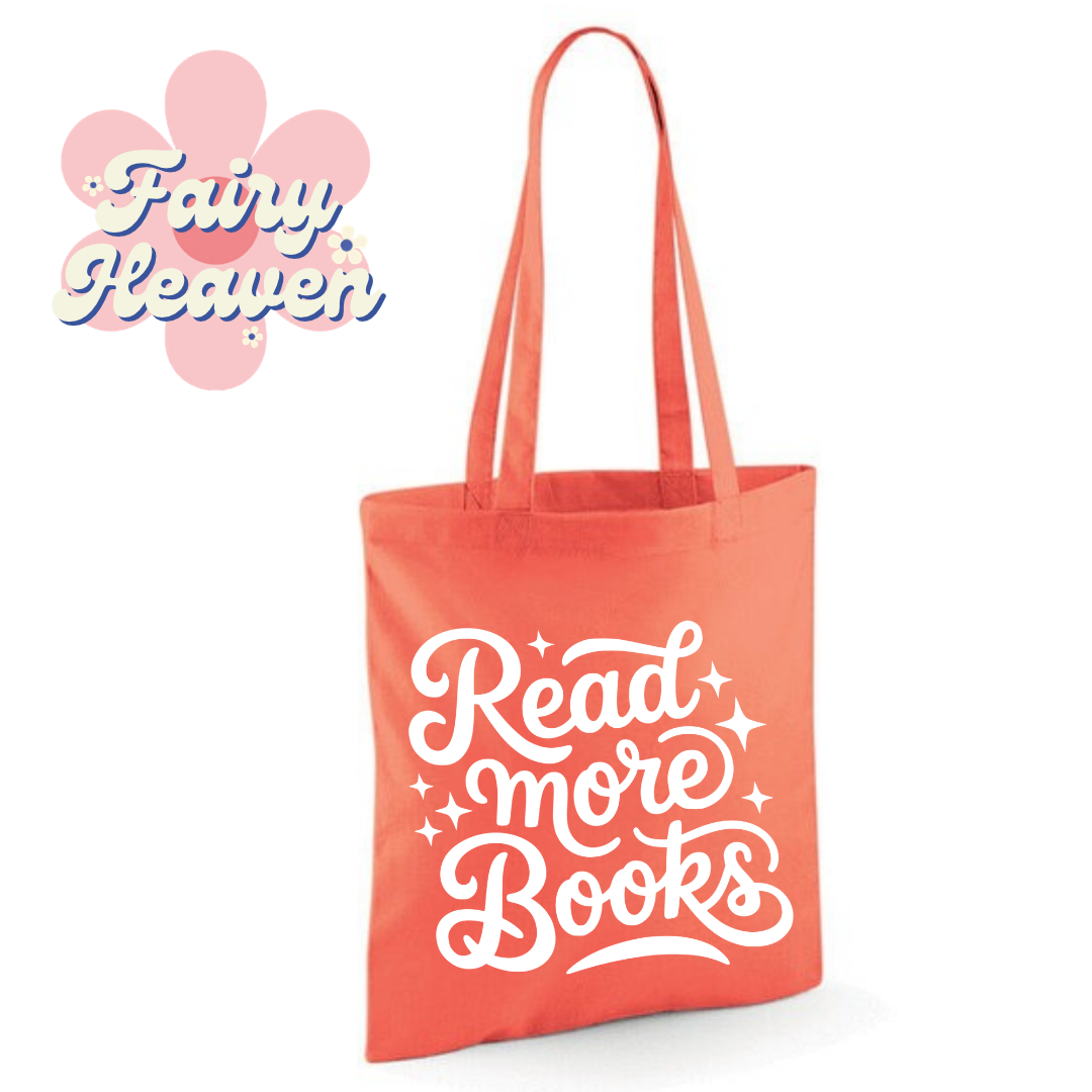 "Read More Books" Cotton Tote Shopper - lots of colours