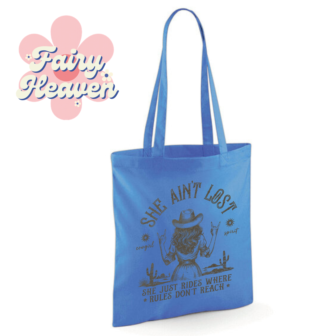 "She Aint Lost" Cotton Tote Shopper - lots of colours