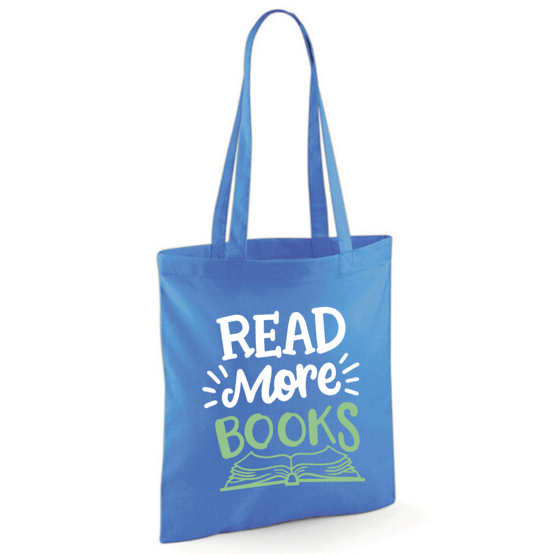 "Read More Books" Cotton Tote Shopper - lots of colours