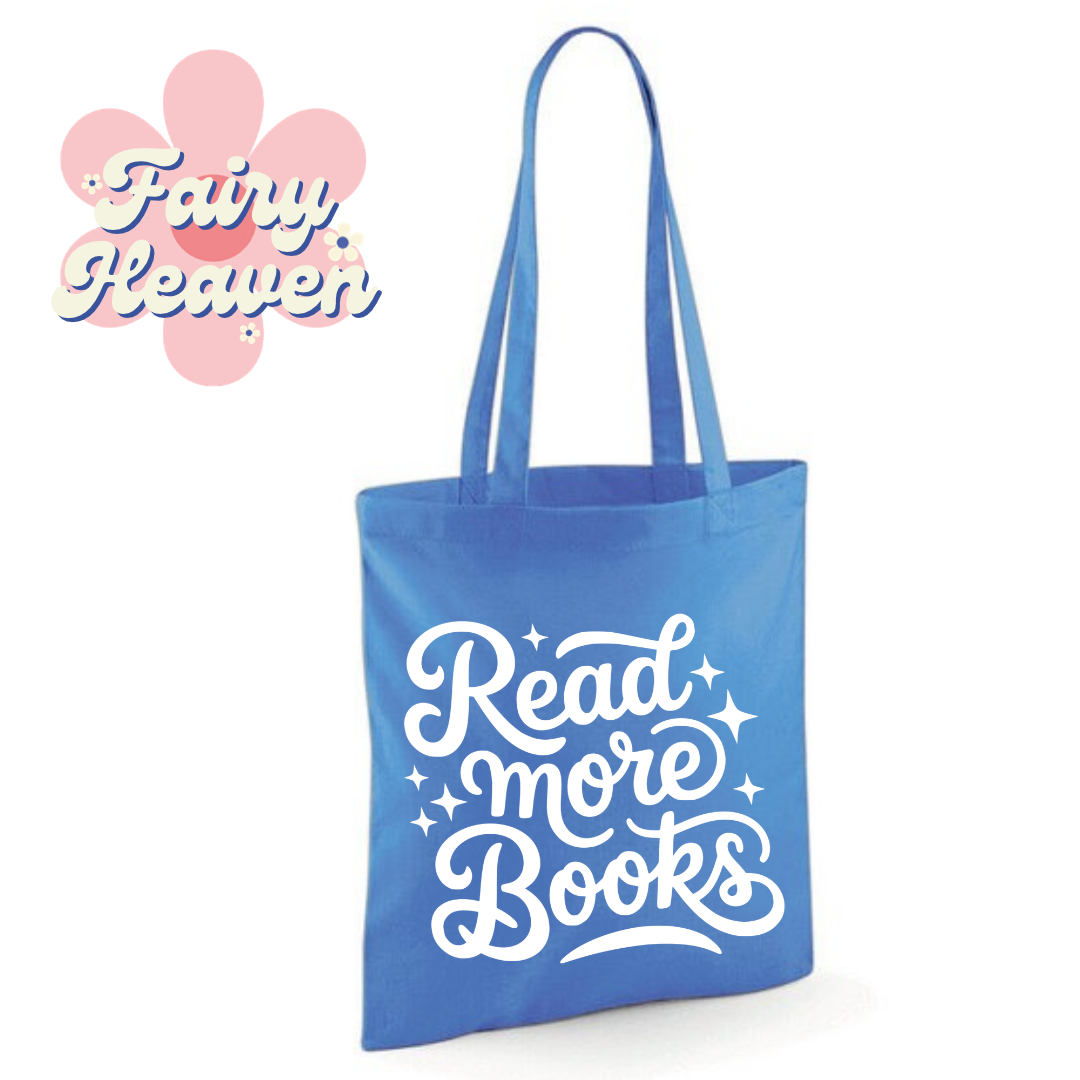 "Read More Books" Cotton Tote Shopper - lots of colours