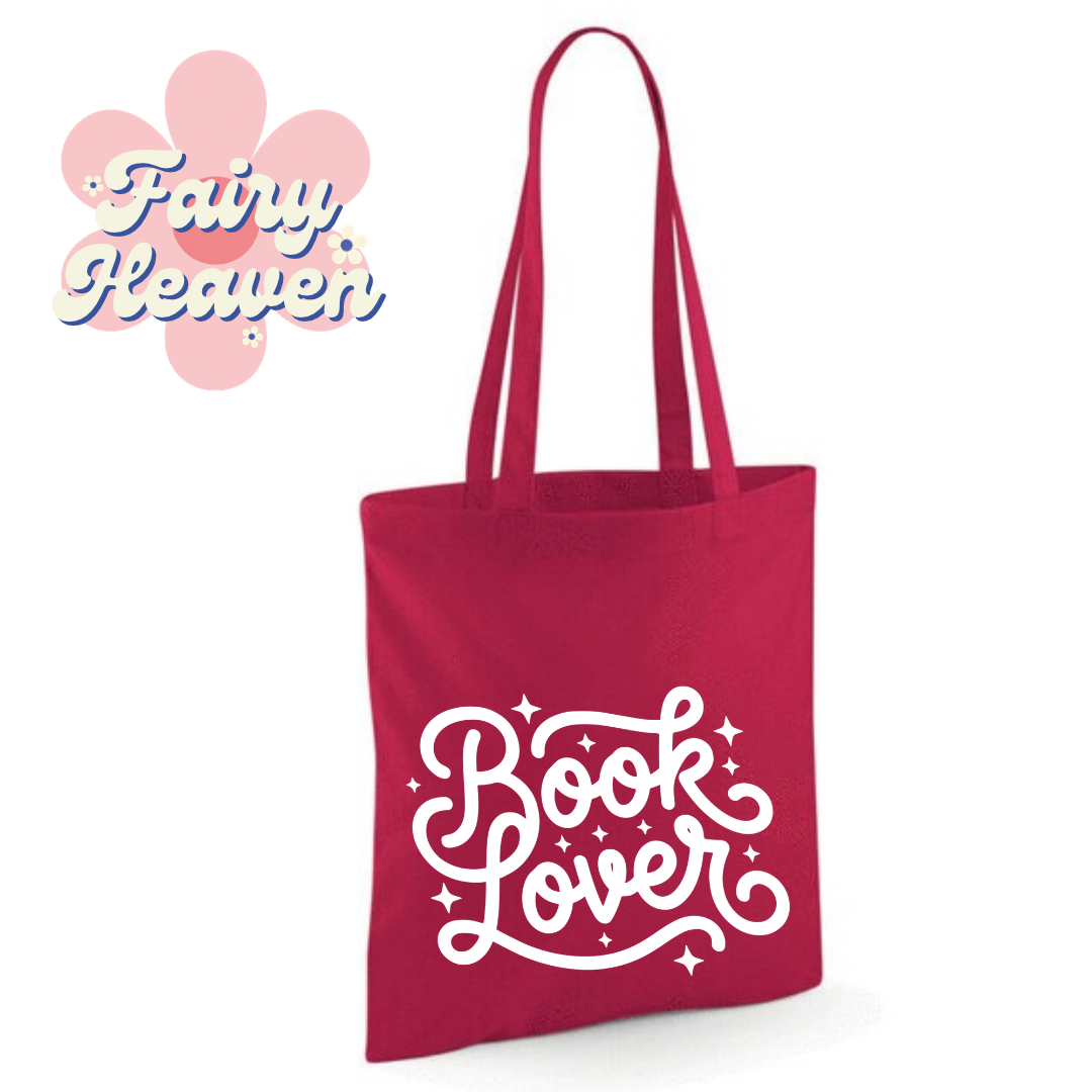 "Book Lover" Cotton Tote Shopper - lots of colours