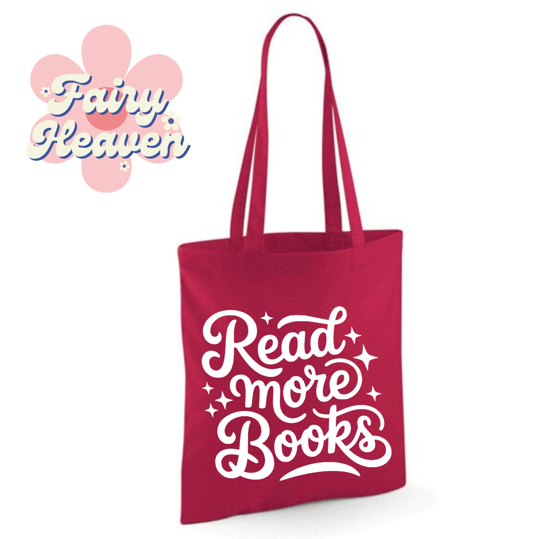 "Read More Books" Cotton Tote Shopper - lots of colours