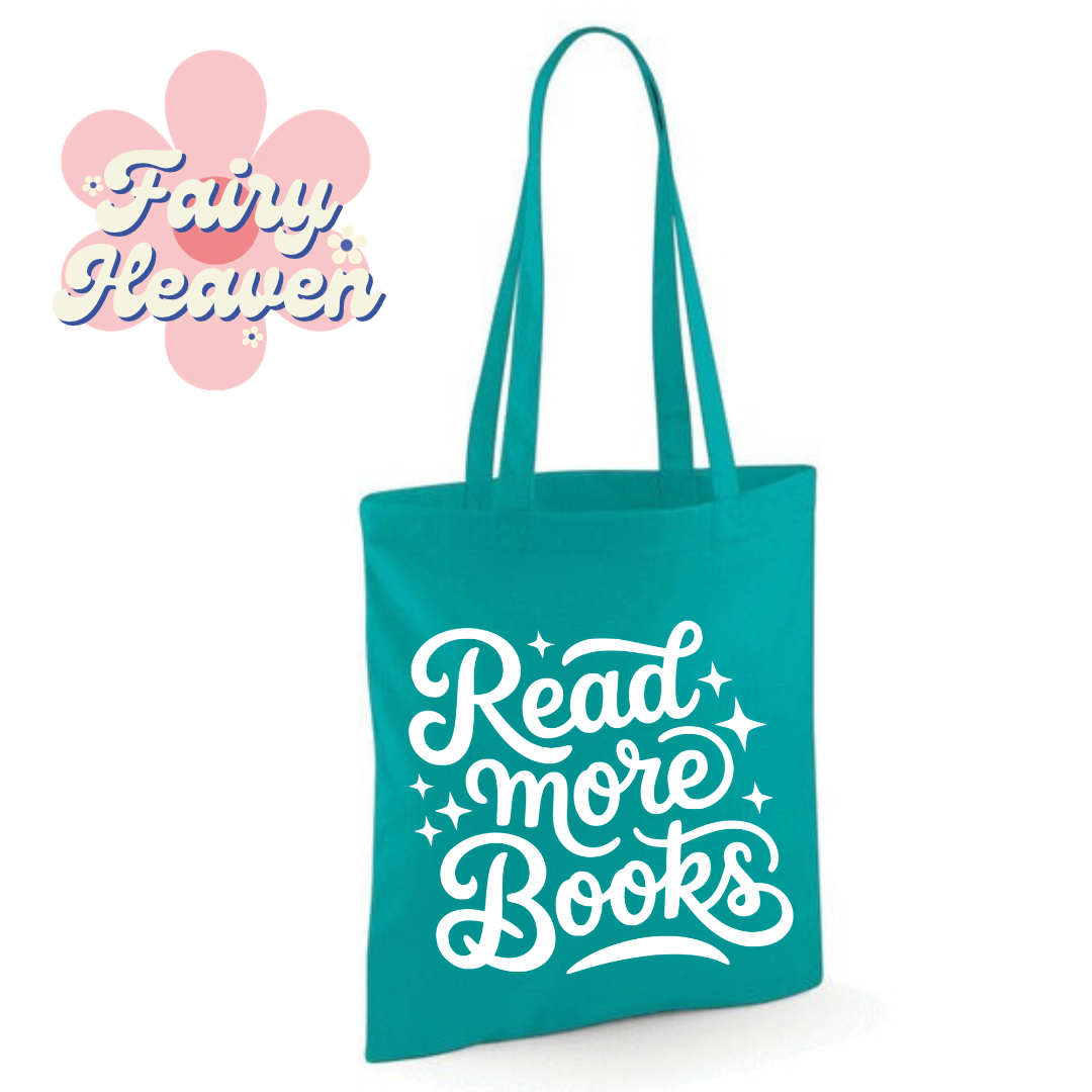 "Read More Books" Cotton Tote Shopper - lots of colours