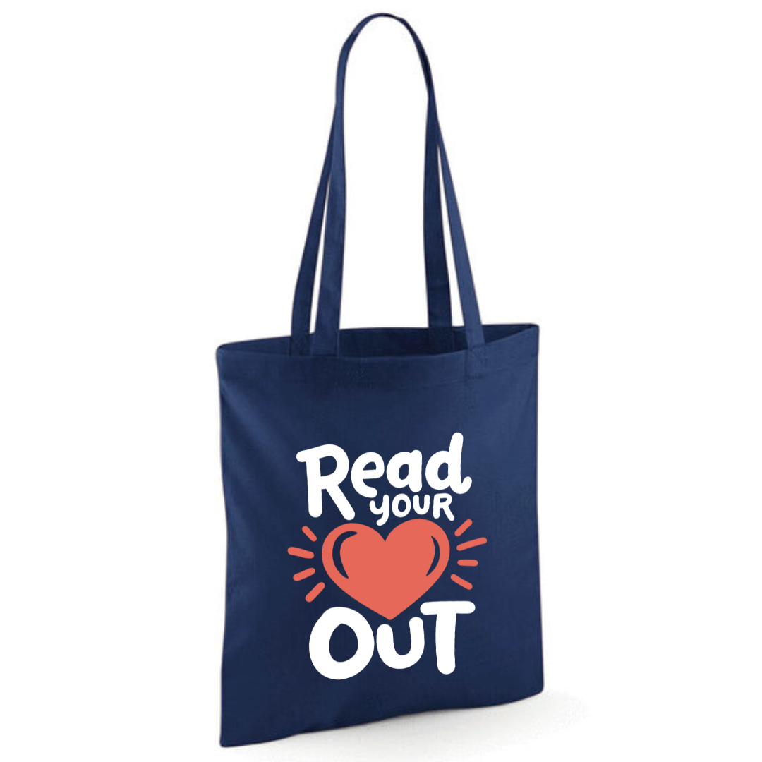 "Read Your Heart Out" Cotton Tote Shopper - lots of colours