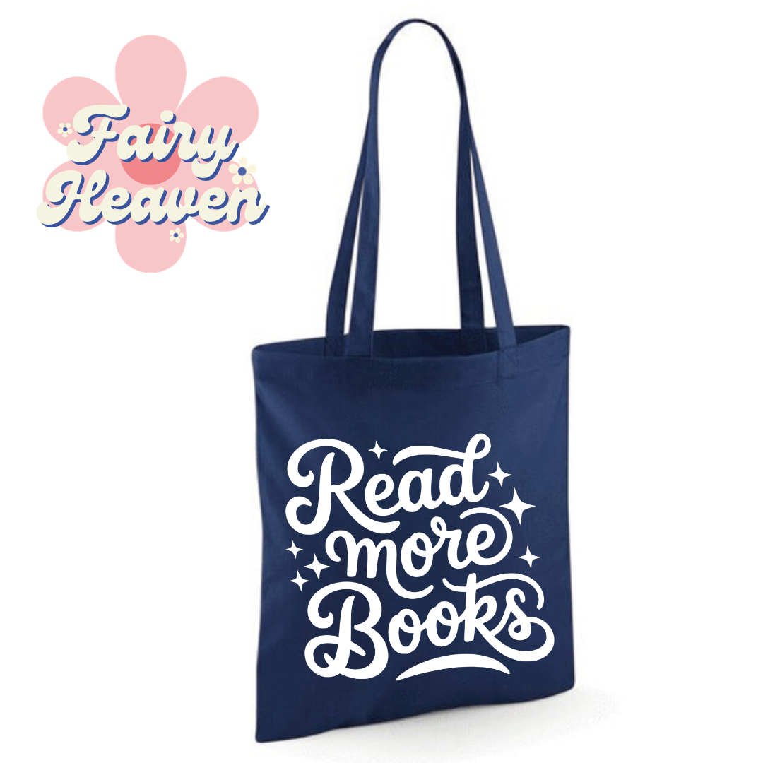 "Read More Books" Cotton Tote Shopper - lots of colours