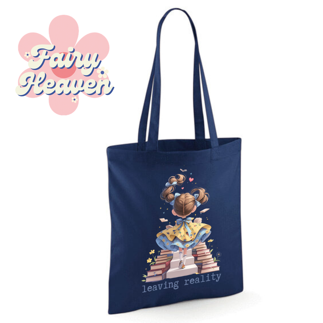 "leaving reality" Cotton Tote Shopper - lots of colours