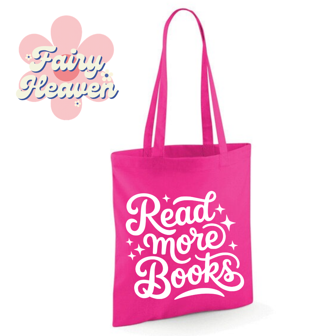 "Read More Books" Cotton Tote Shopper - lots of colours