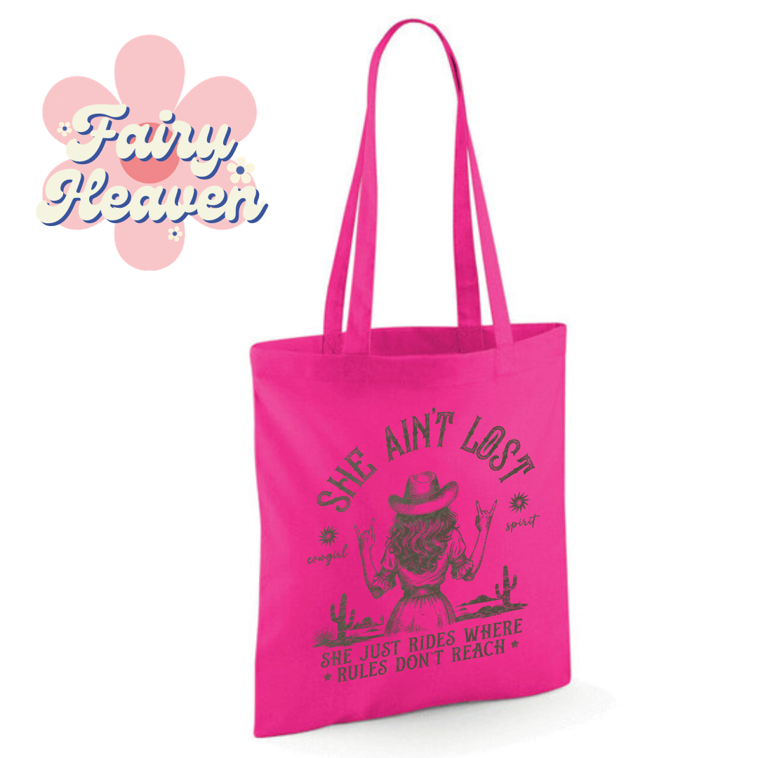 "She Aint Lost" Cotton Tote Shopper - lots of colours
