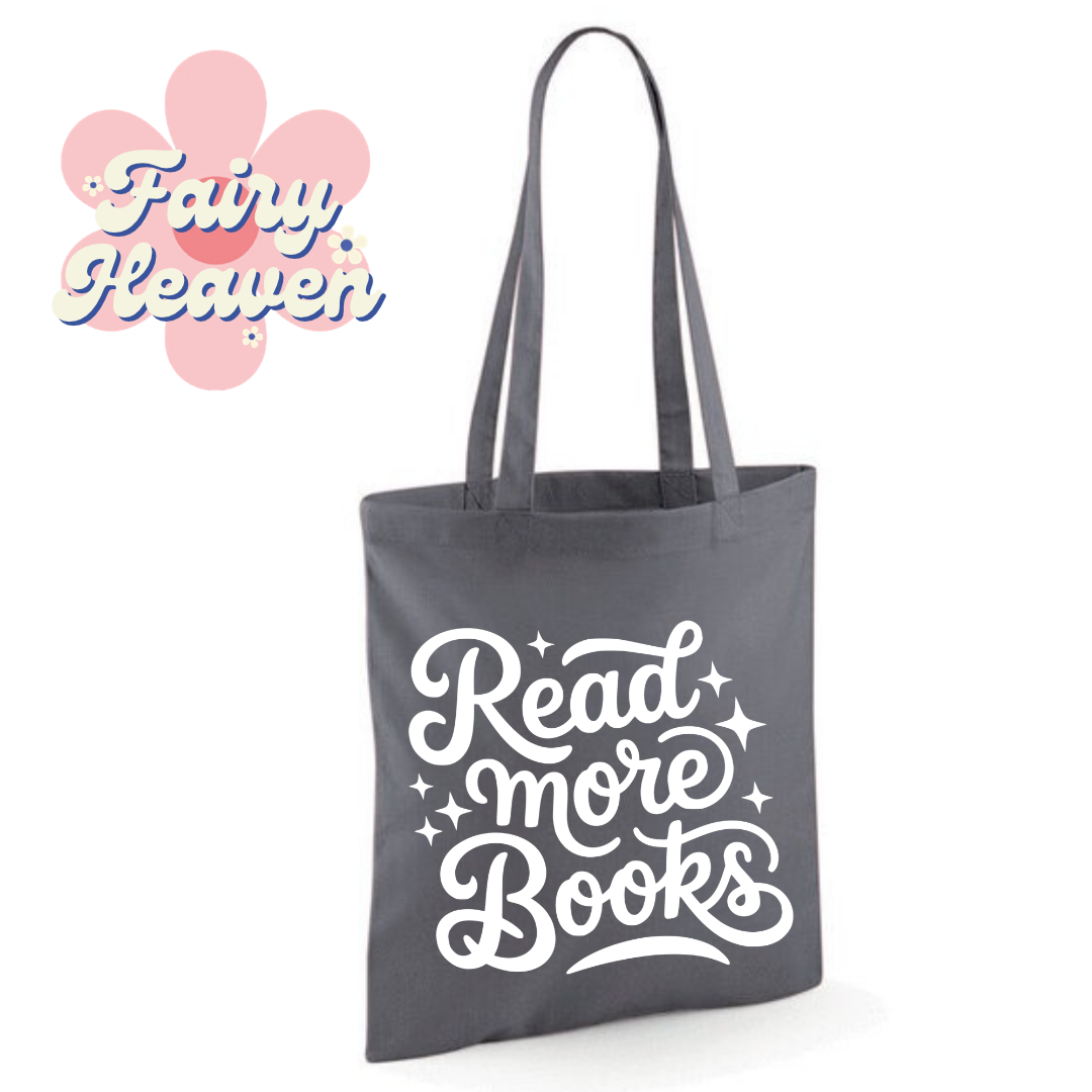 "Read More Books" Cotton Tote Shopper - lots of colours
