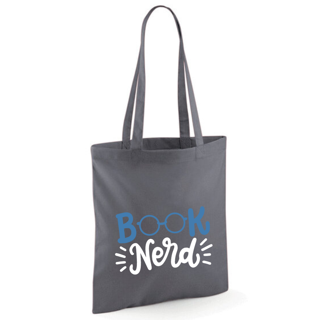 "Book Nerd" Glasses Cotton Tote Shopper - lots of colours