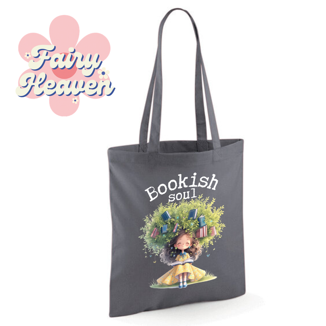 "Bookish soul" Cotton Tote Shopper - lots of colours