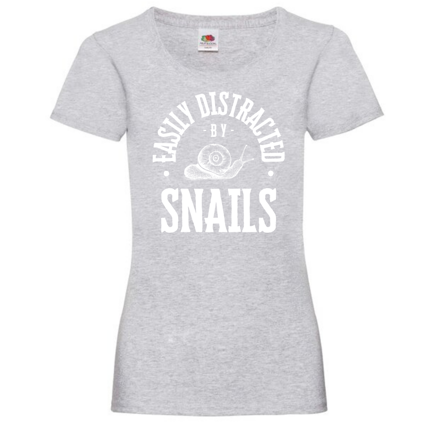 "Easily Distracted by Snails" Ladies Fit Tee - lots of colours