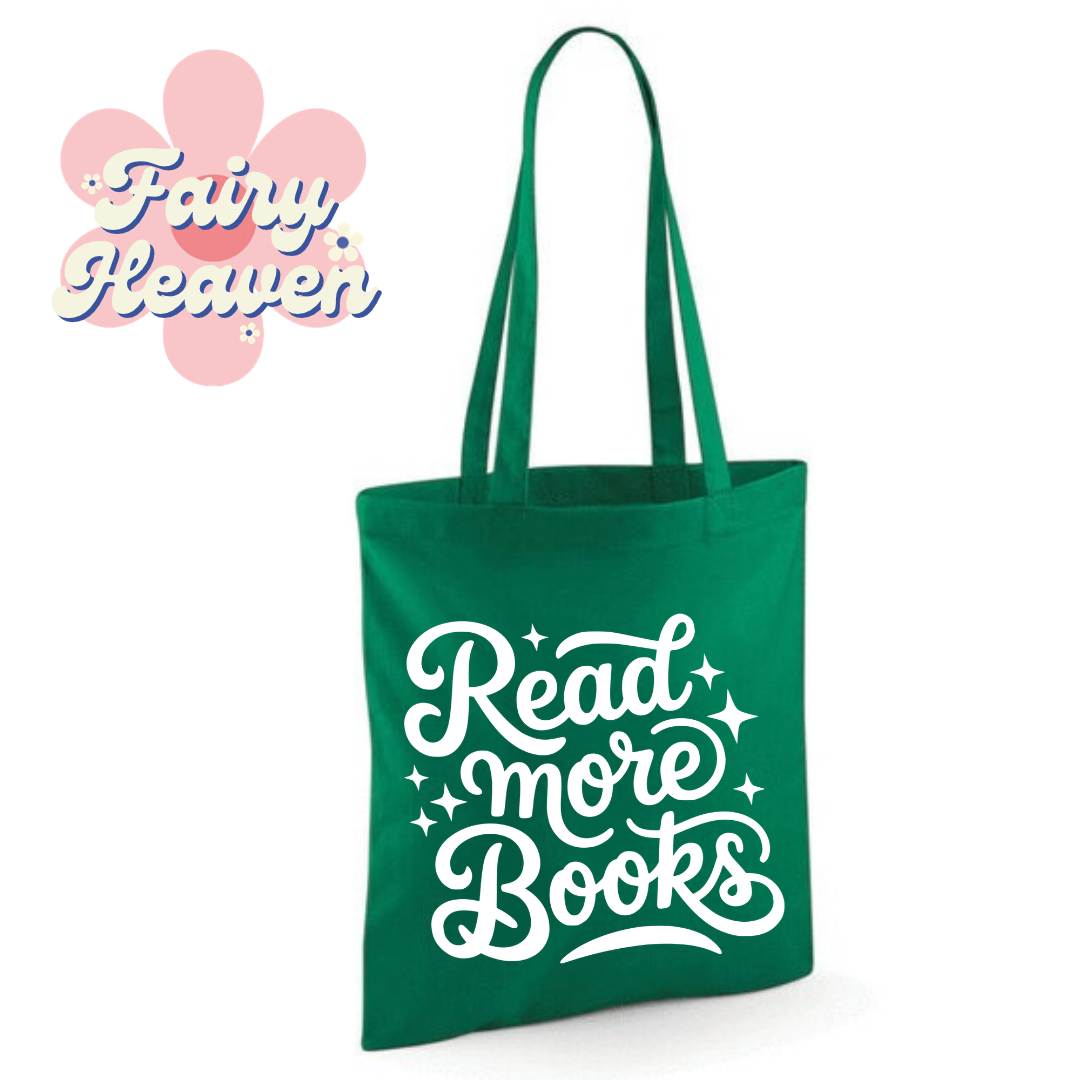"Read More Books" Cotton Tote Shopper - lots of colours