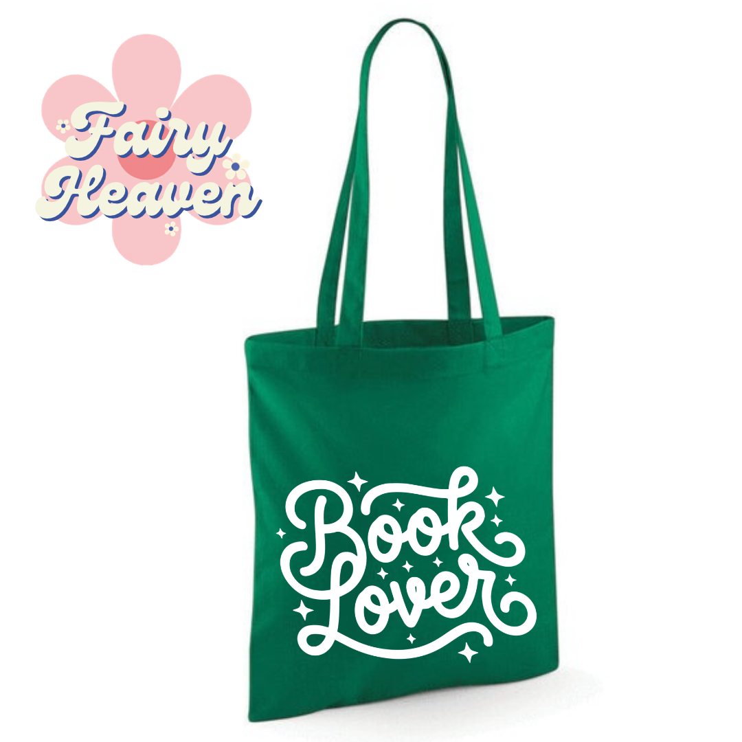 "Book Lover" Cotton Tote Shopper - lots of colours