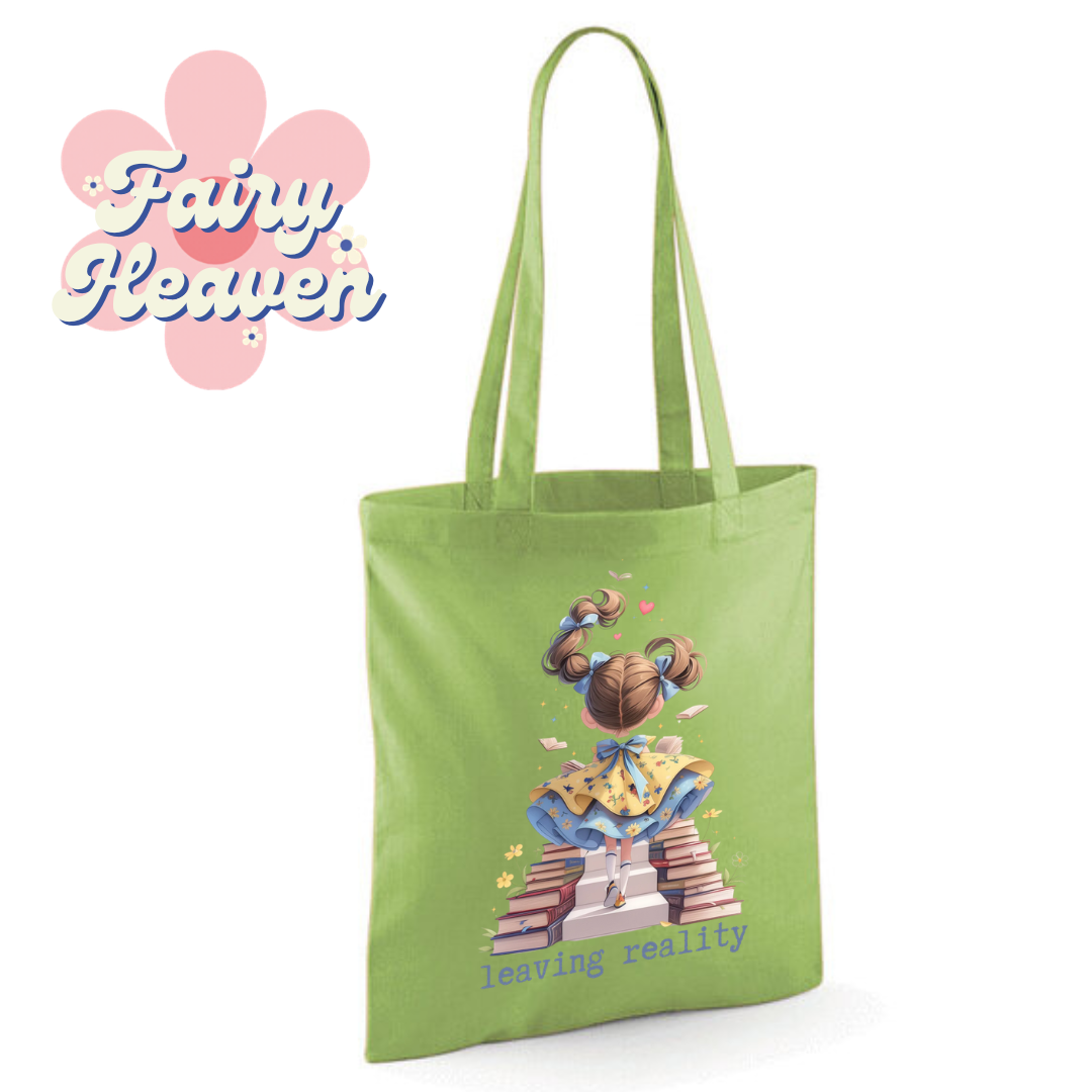 "leaving reality" Cotton Tote Shopper - lots of colours