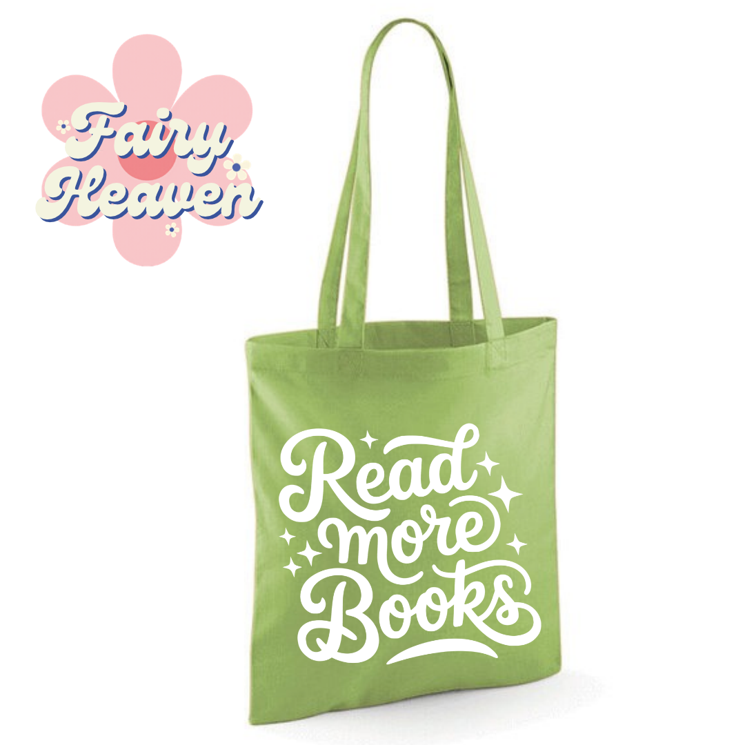 "Read More Books" Cotton Tote Shopper - lots of colours