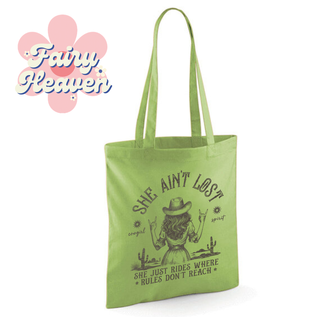 "She Aint Lost" Cotton Tote Shopper - lots of colours