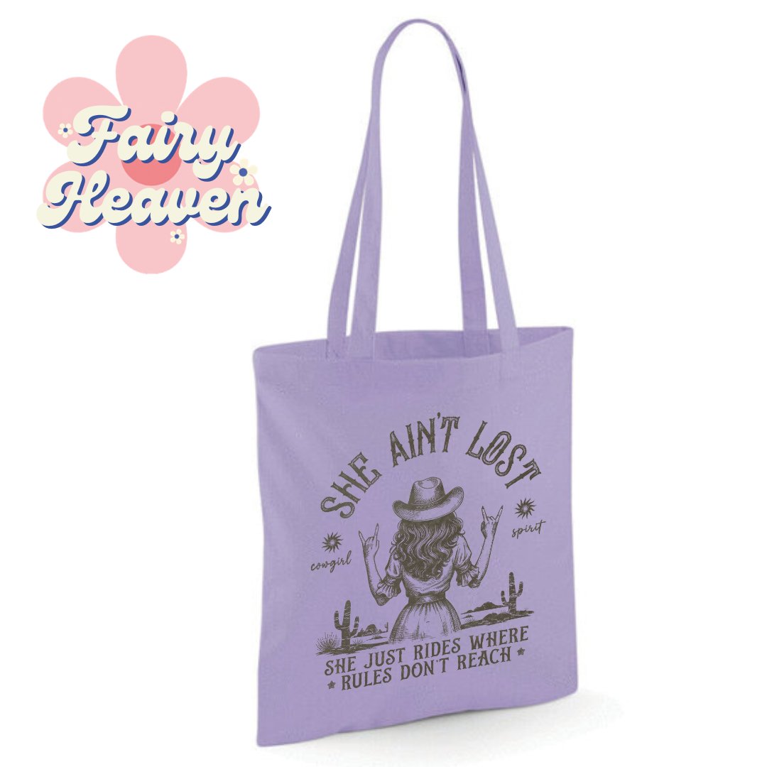 "She Aint Lost" Cotton Tote Shopper - lots of colours