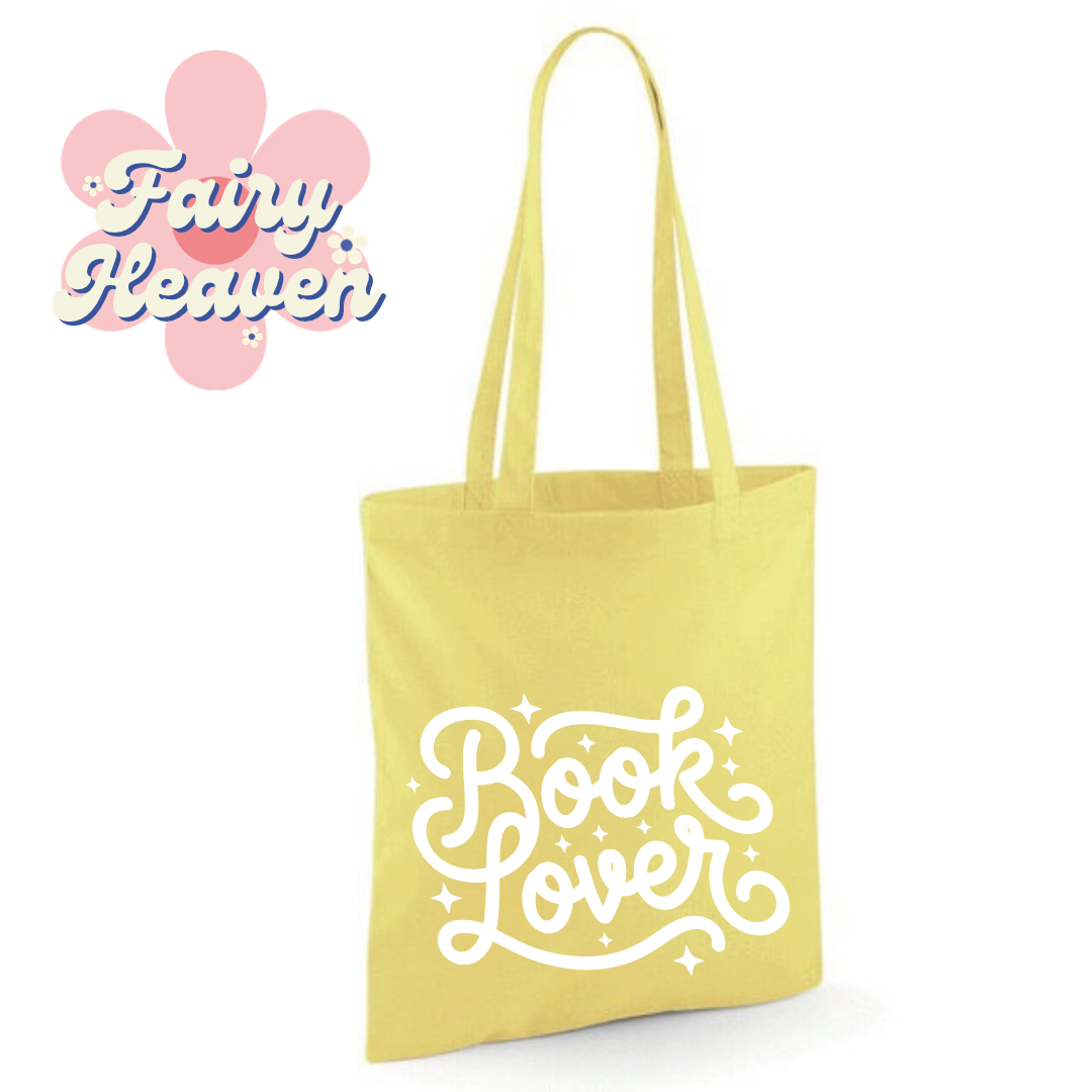 "Book Lover" Cotton Tote Shopper - lots of colours