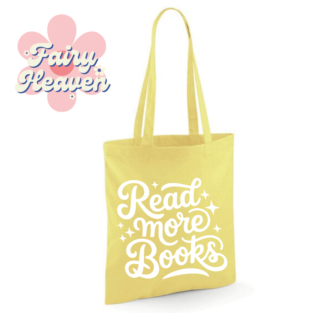 "Read More Books" Cotton Tote Shopper - lots of colours