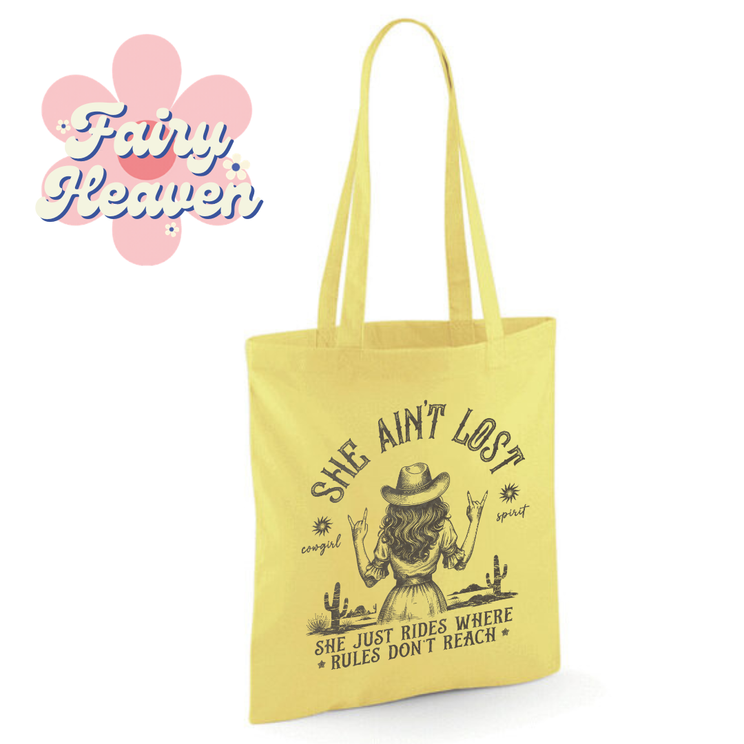 "She Aint Lost" Cotton Tote Shopper - lots of colours