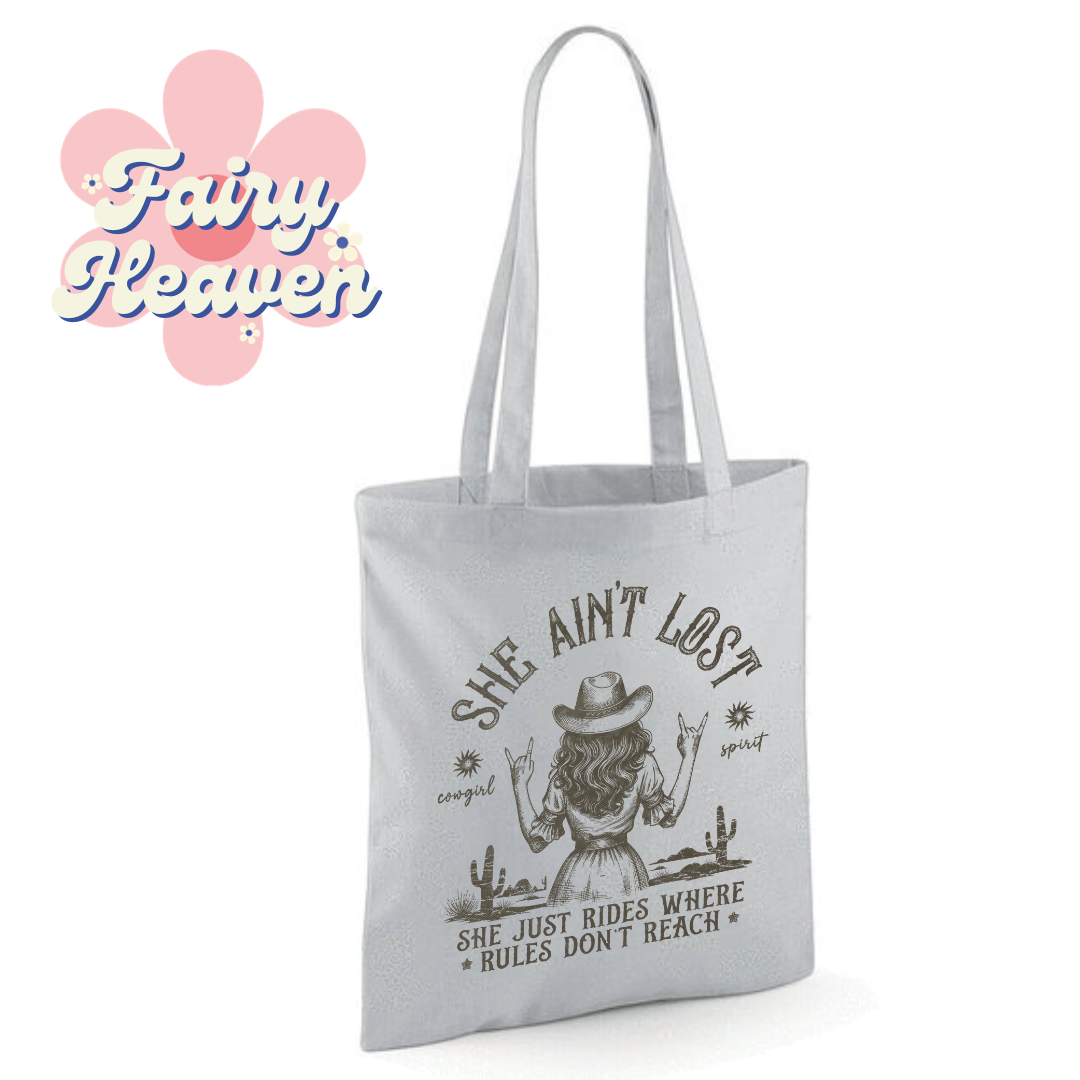 "She Aint Lost" Cotton Tote Shopper - lots of colours