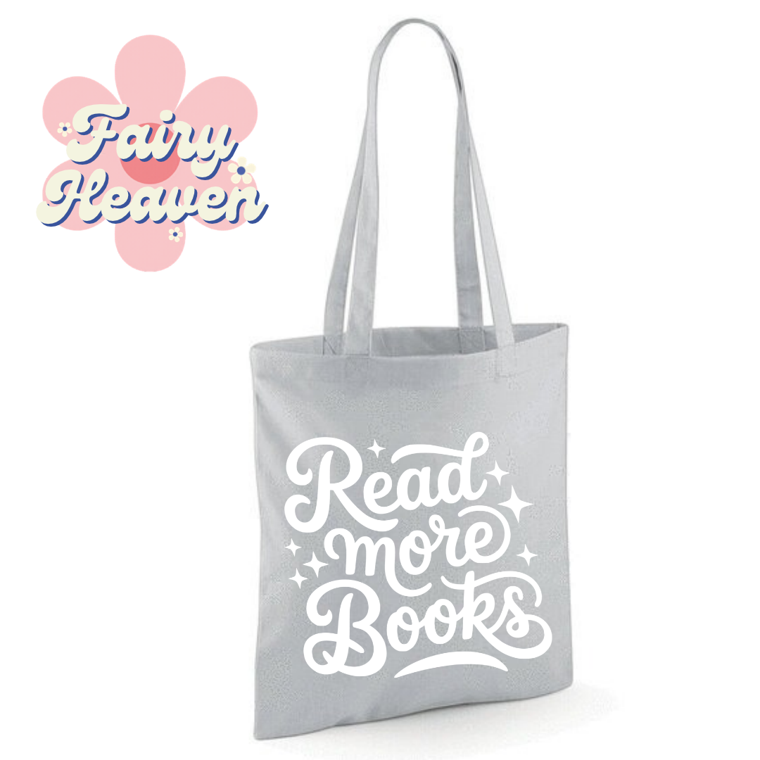 "Read More Books" Cotton Tote Shopper - lots of colours