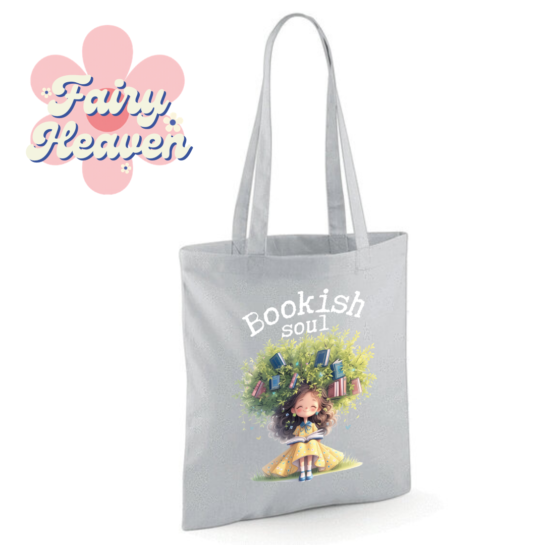"Bookish soul" Cotton Tote Shopper - lots of colours