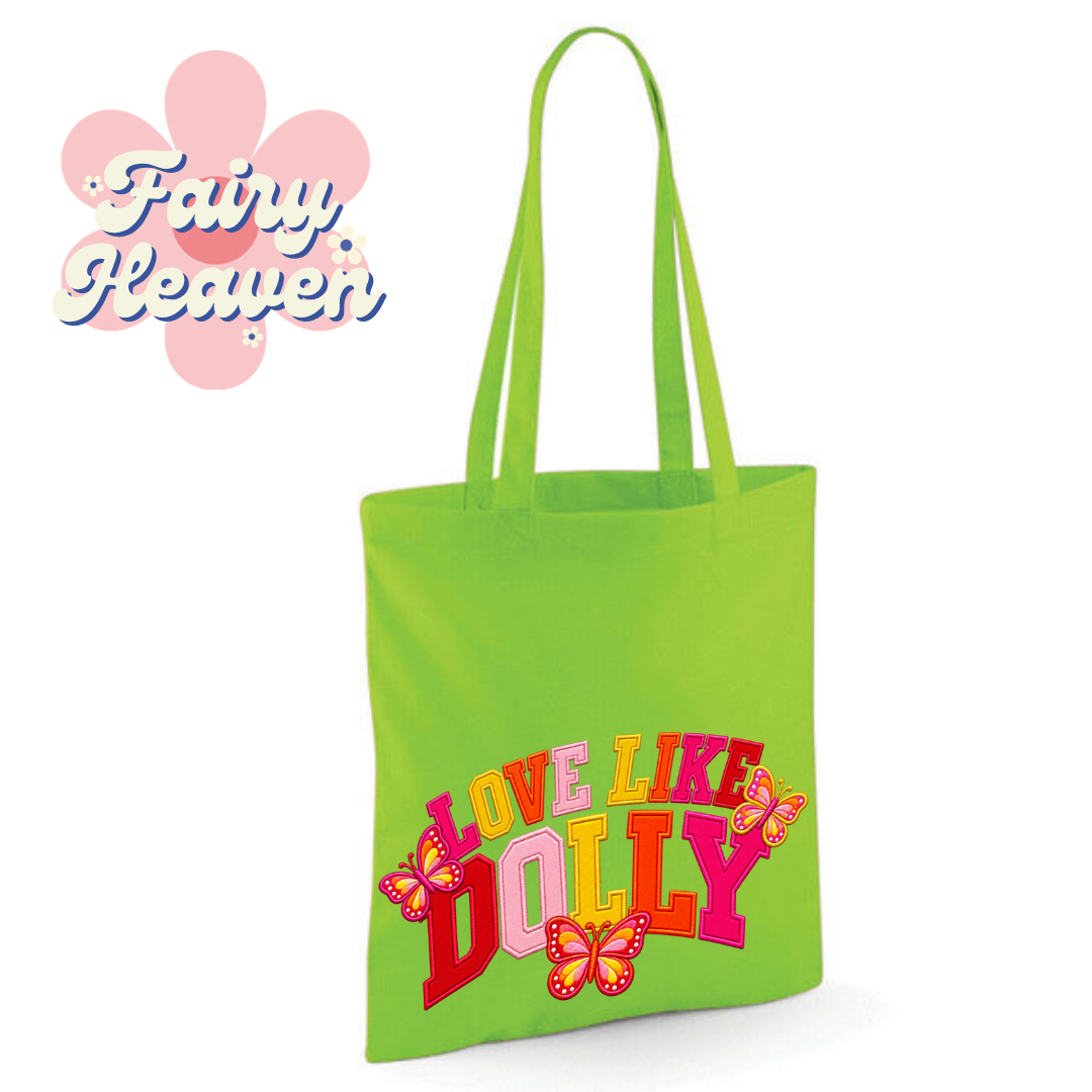 "Love Like Dolly" Cotton Tote Shopper - lots of colours