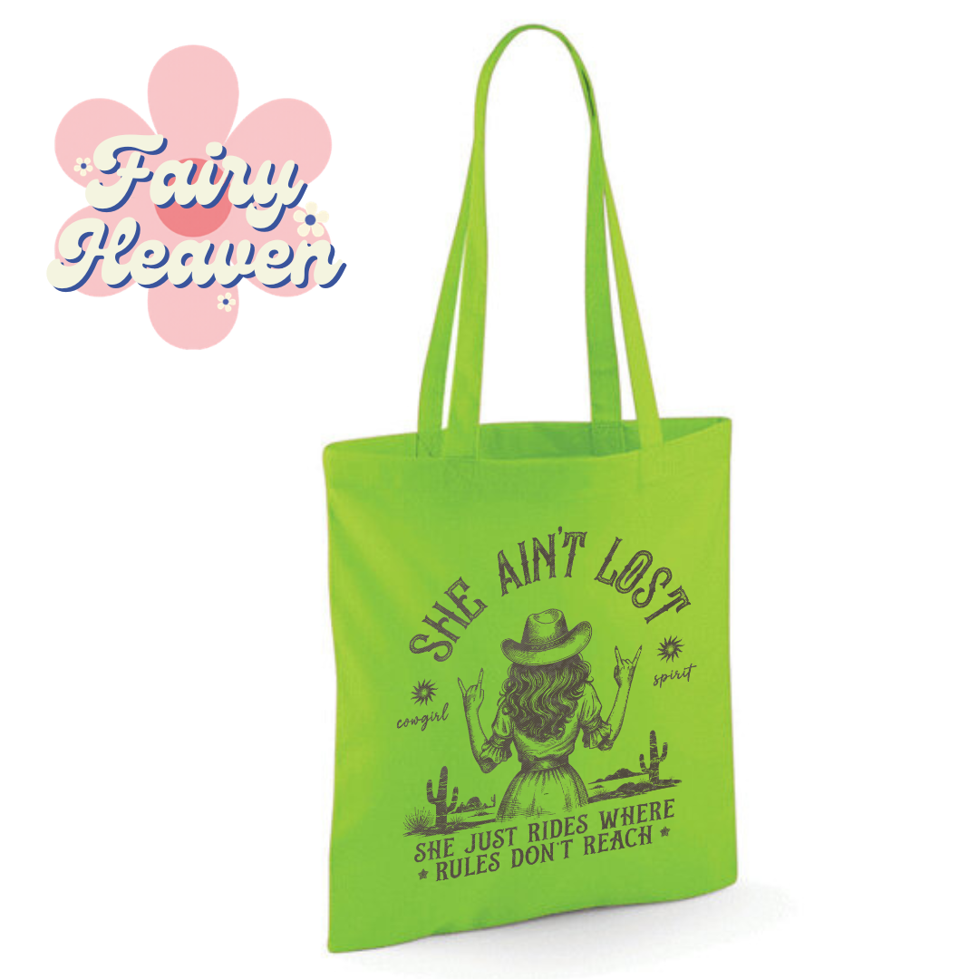 "She Aint Lost" Cotton Tote Shopper - lots of colours