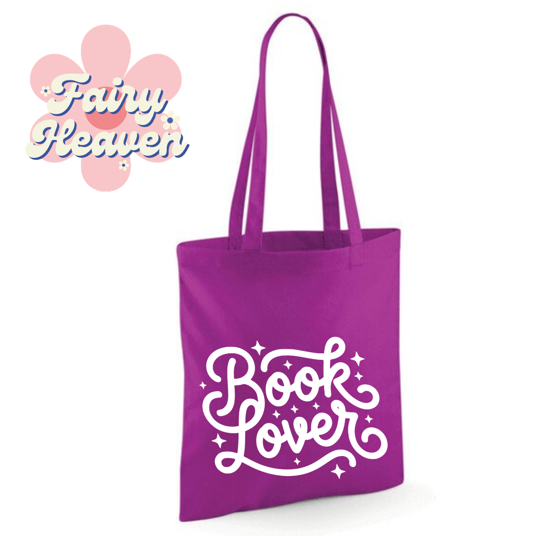 "Book Lover" Cotton Tote Shopper - lots of colours