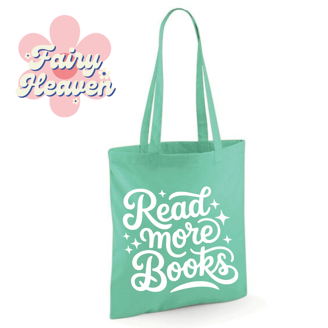 "Read More Books" Cotton Tote Shopper - lots of colours