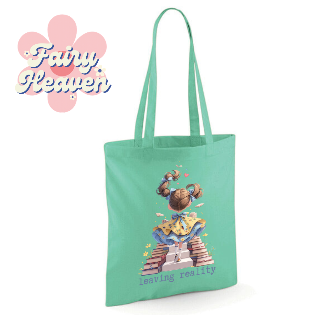 "leaving reality" Cotton Tote Shopper - lots of colours