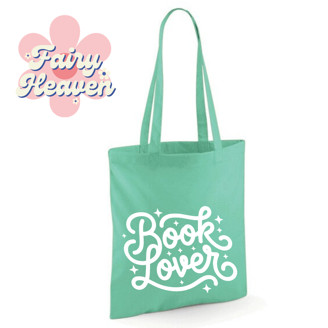 "Book Lover" Cotton Tote Shopper - lots of colours