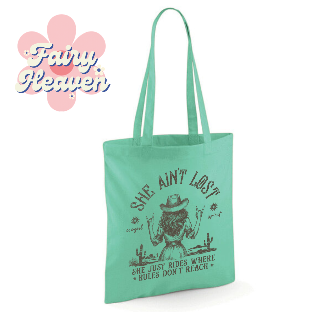 "She Aint Lost" Cotton Tote Shopper - lots of colours