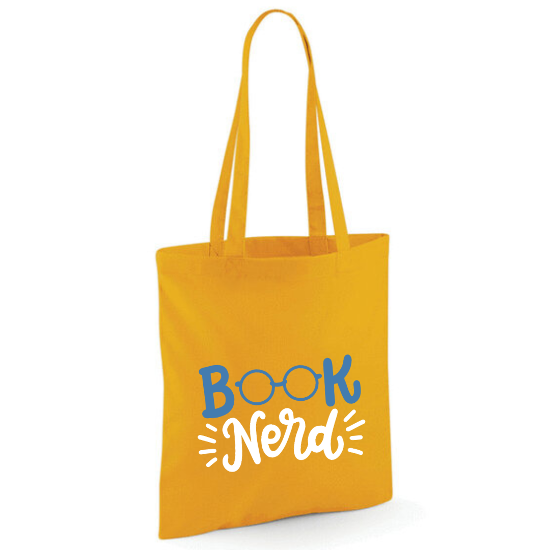 "Book Nerd" Glasses Cotton Tote Shopper - lots of colours