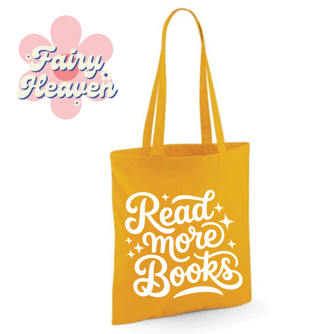 "Read More Books" Cotton Tote Shopper - lots of colours