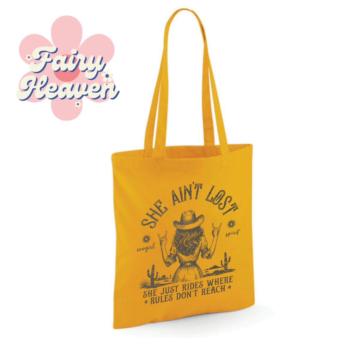 "She Aint Lost" Cotton Tote Shopper - lots of colours