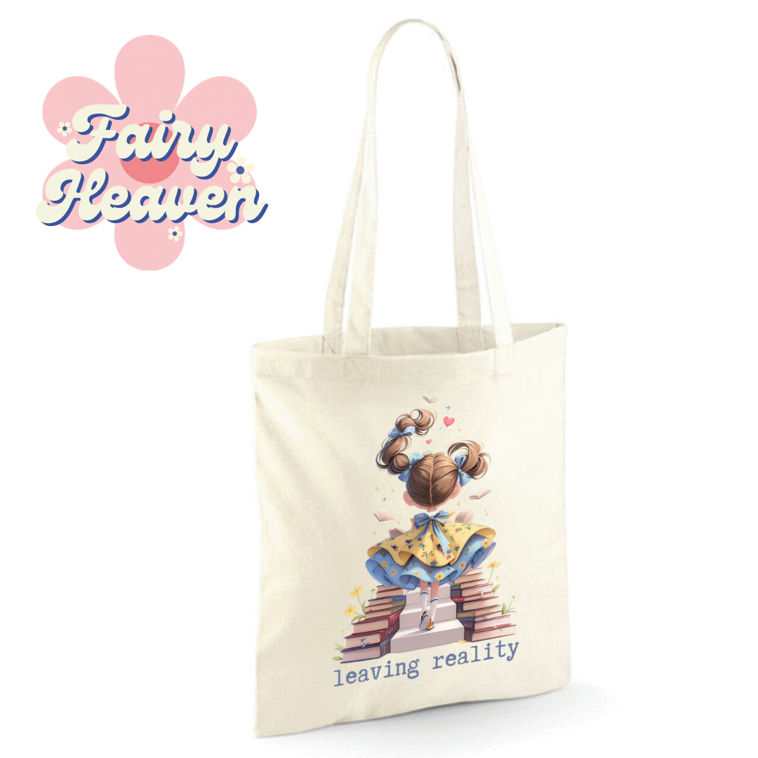"leaving reality" Cotton Tote Shopper - lots of colours