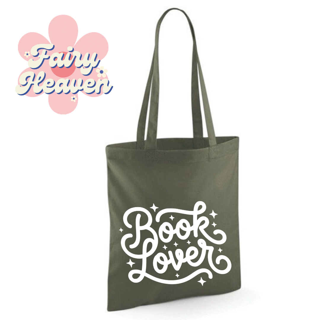 "Book Lover" Cotton Tote Shopper - lots of colours