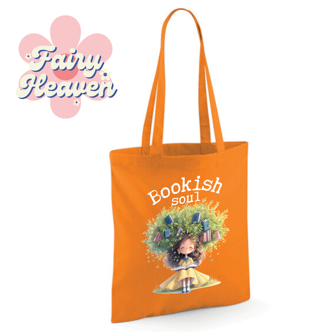 "Bookish soul" Cotton Tote Shopper - lots of colours