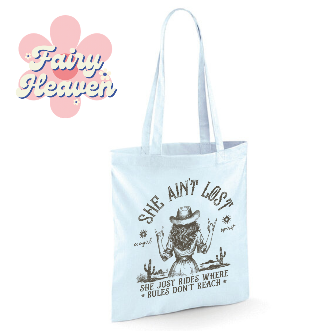 "She Aint Lost" Cotton Tote Shopper - lots of colours